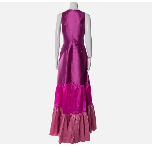 Sachin & Babi Rori Satin-Finish Ruffle Hem Gown - Picture 12 of 12